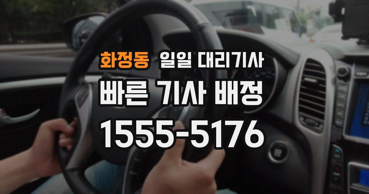 화정동 일일 대리기사