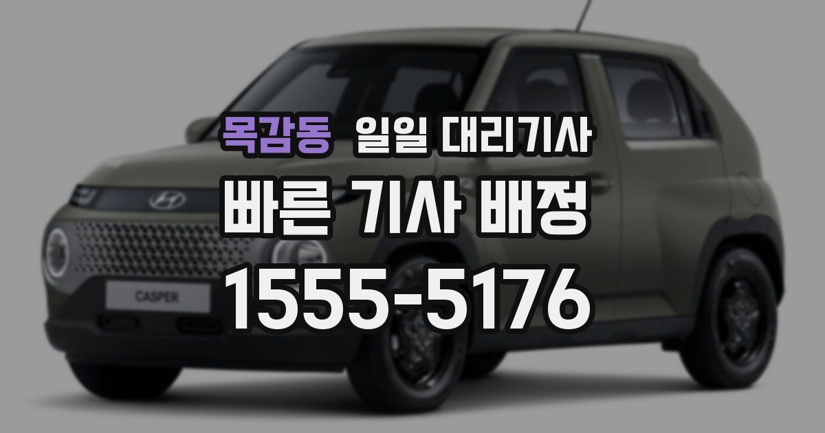 목감동 일일 대리기사