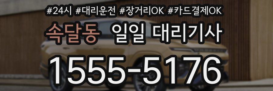 속달동 일일 대리기사