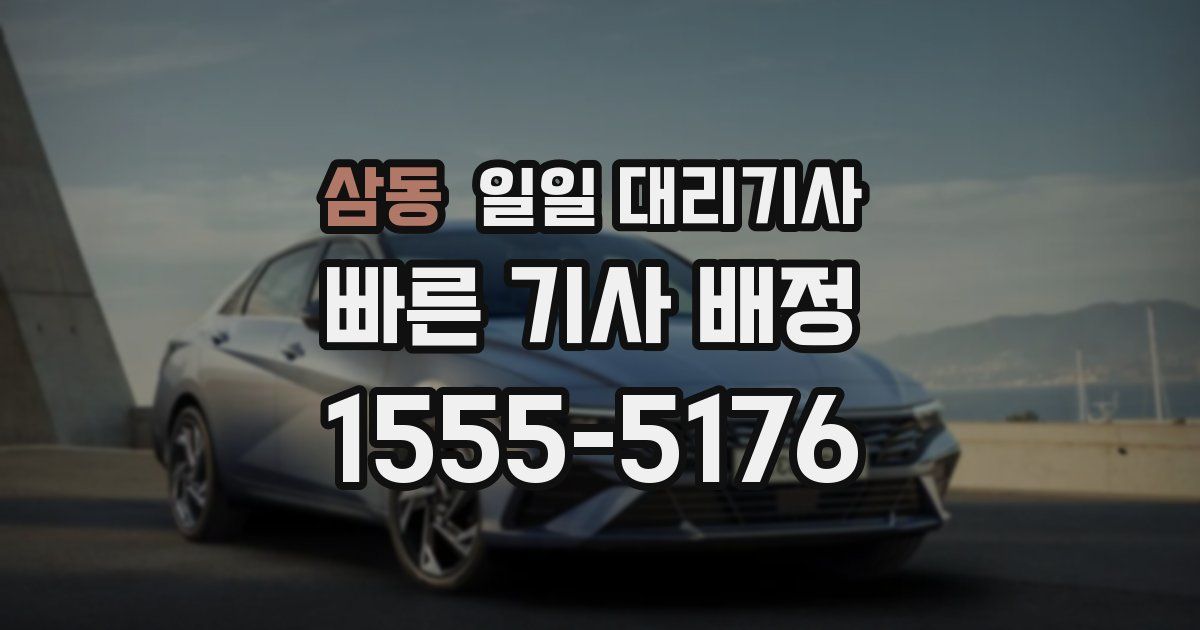 삼동 일일 대리기사