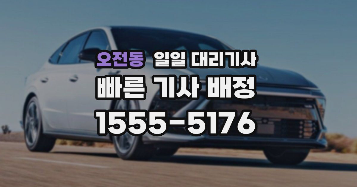 오전동 일일 대리기사