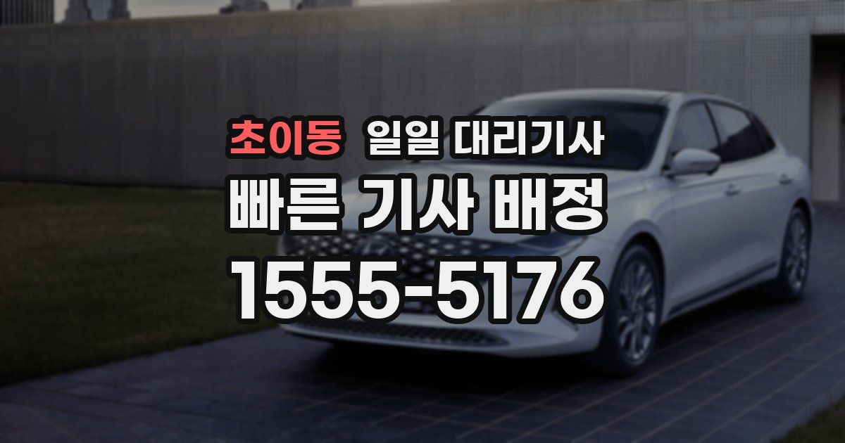 초이동 일일 대리기사