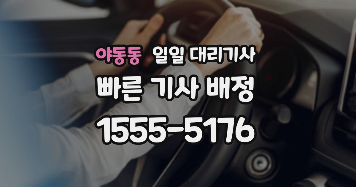 야동동 일일 대리기사