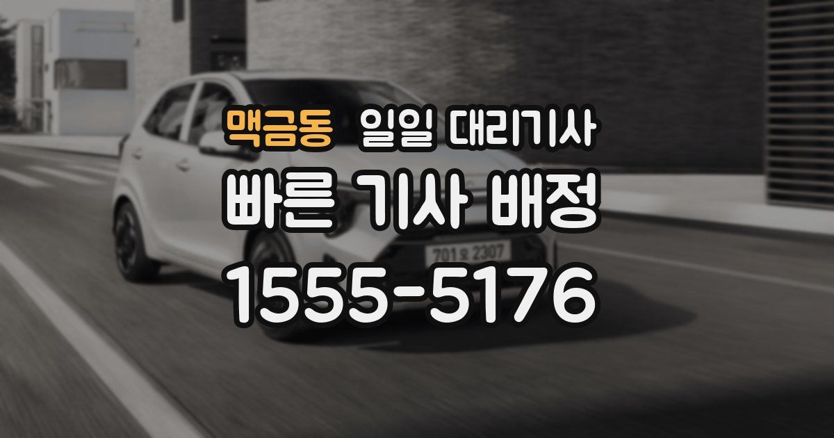 맥금동 일일 대리기사