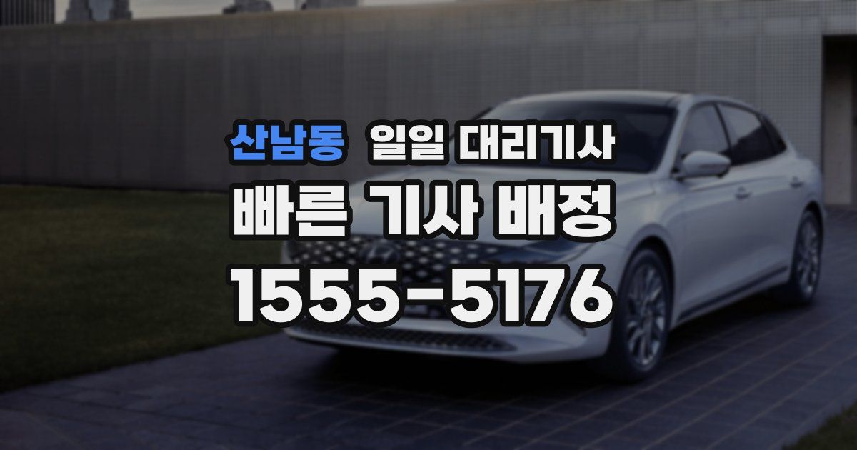 산남동 일일 대리기사
