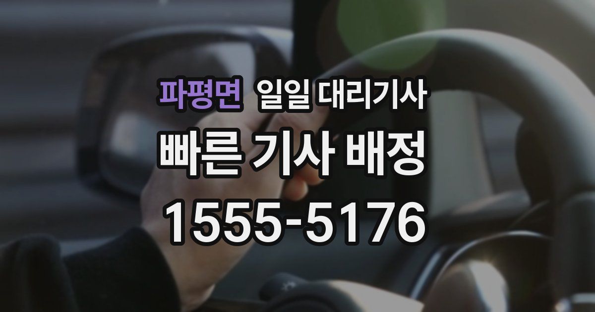 파평면 일일 대리기사
