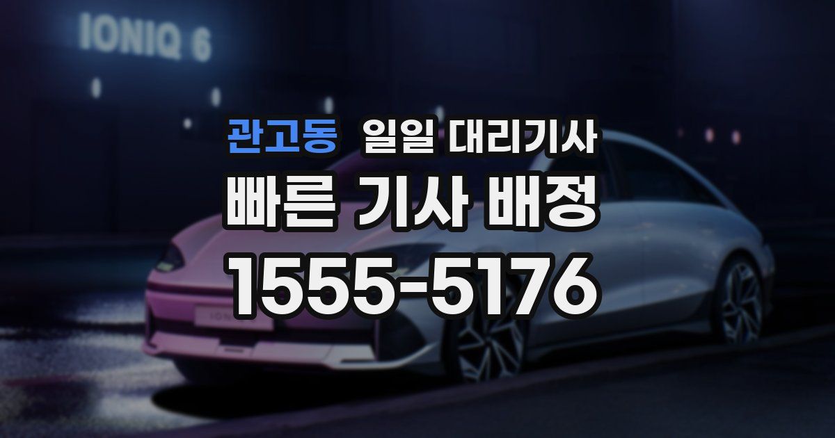 관고동 일일 대리기사