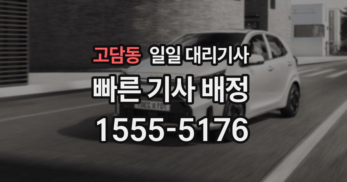 고담동 일일 대리기사