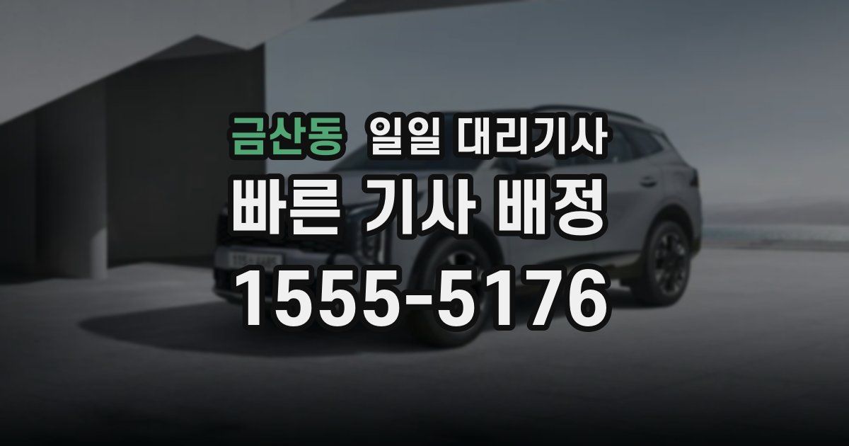 금산동 일일 대리기사