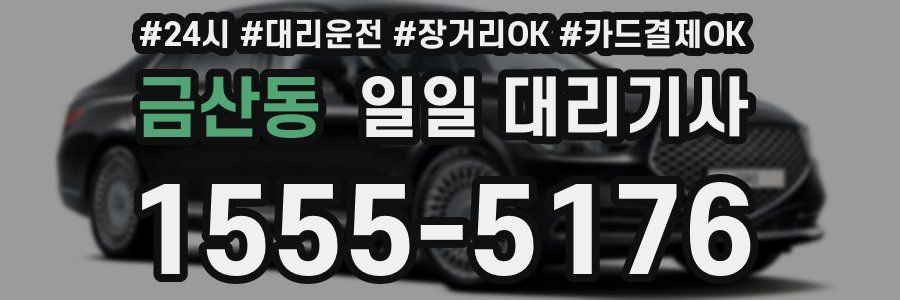 금산동 일일 대리기사