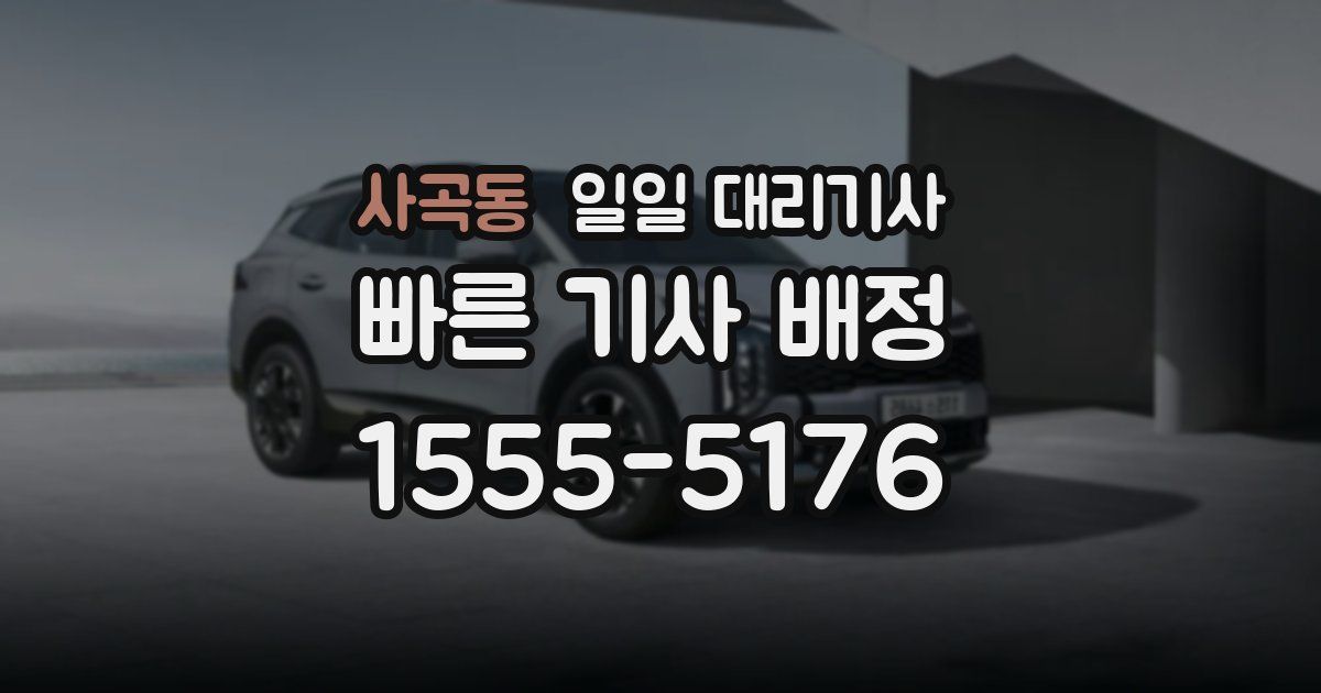 사곡동 일일 대리기사