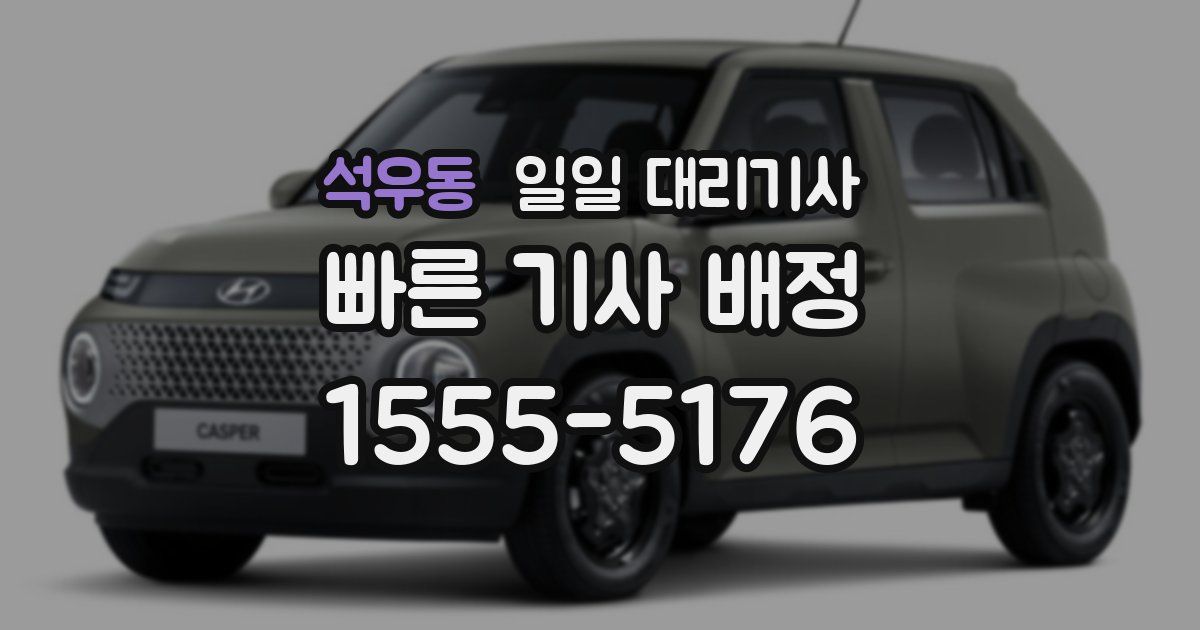 석우동 일일 대리기사