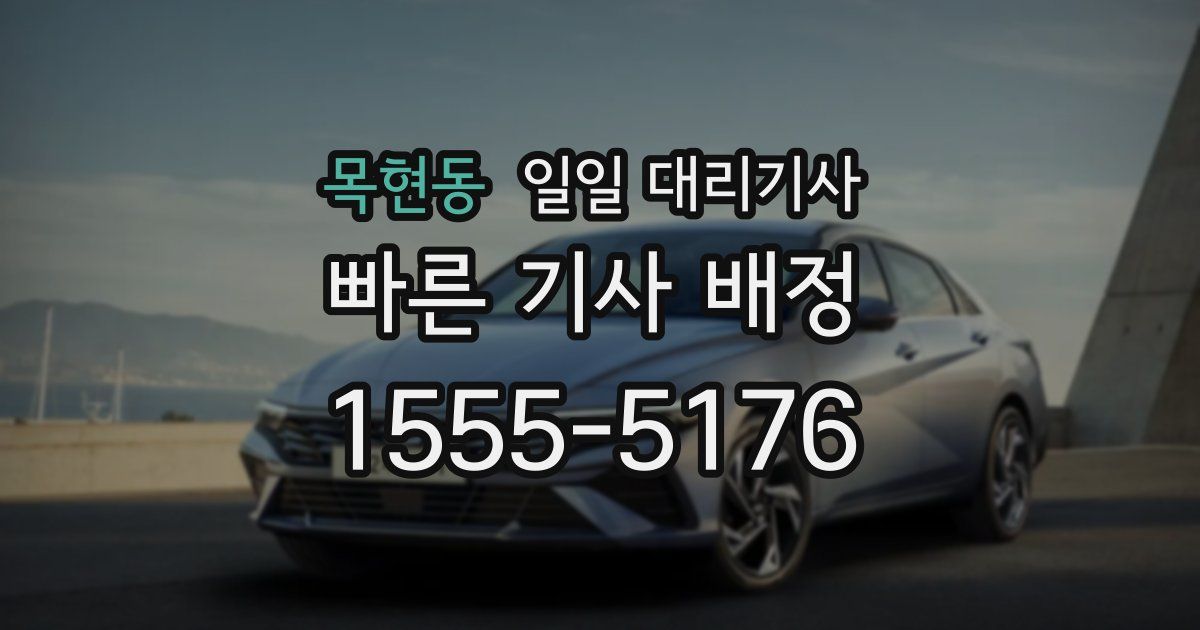 목현동 일일 대리기사
