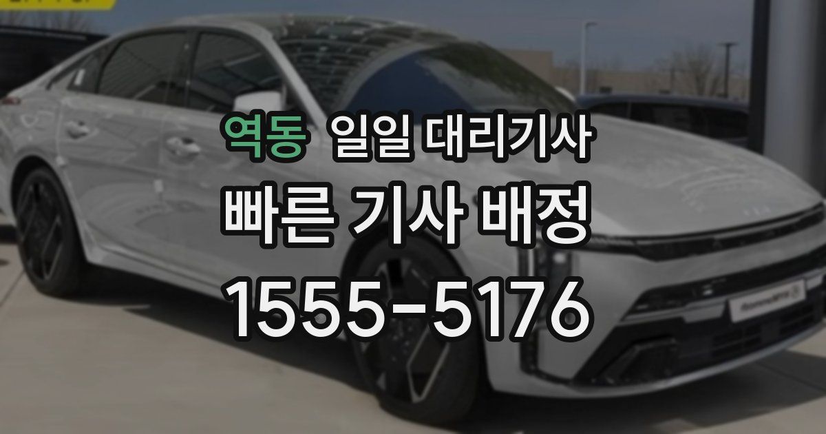 역동 일일 대리기사
