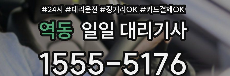 역동 일일 대리기사
