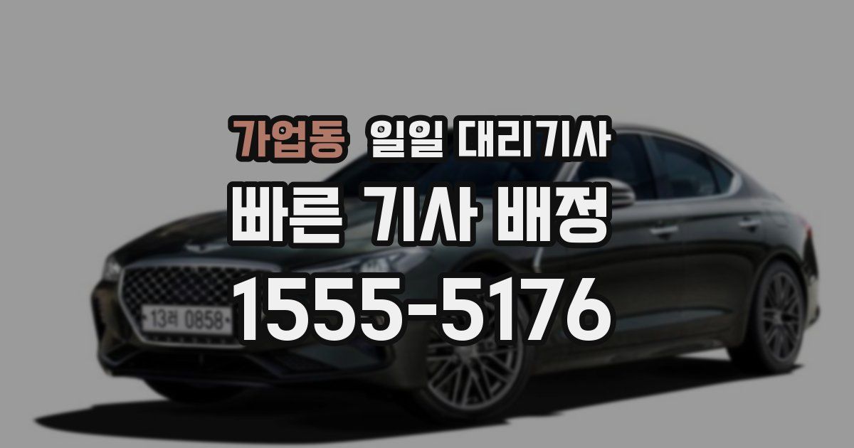 가업동 일일 대리기사