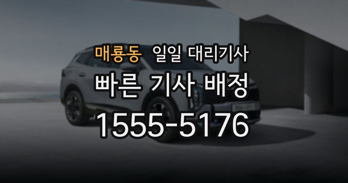 매룡동 일일 대리기사