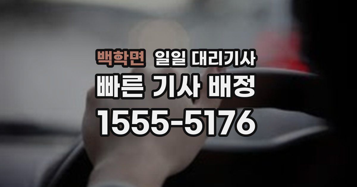 백학면 일일 대리기사