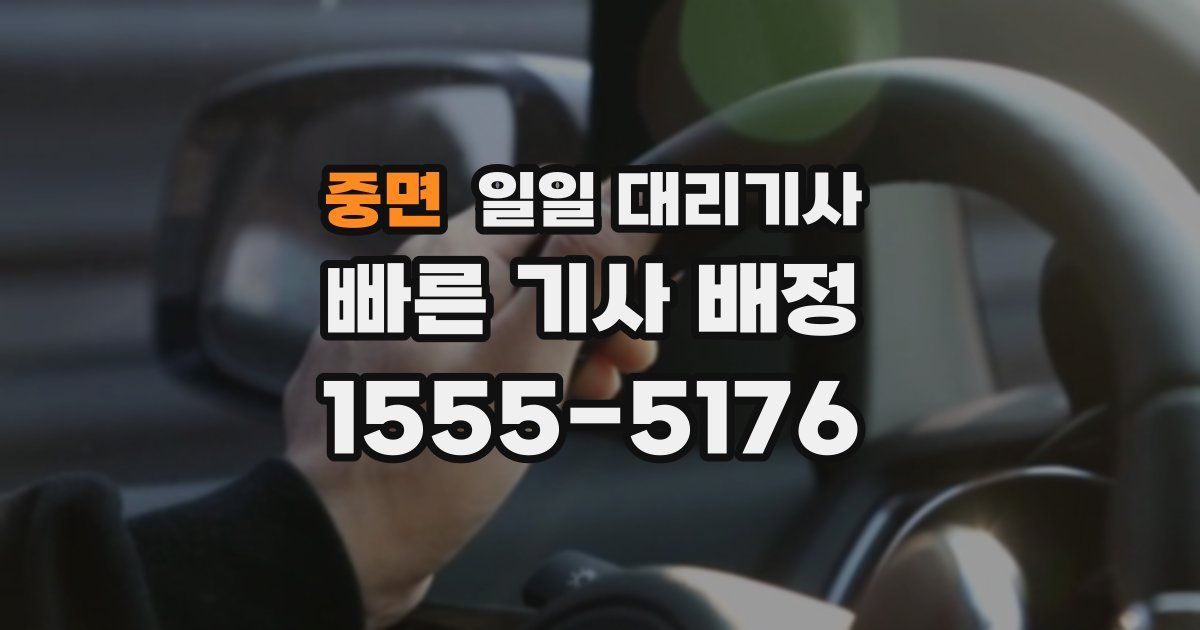 중면 일일 대리기사