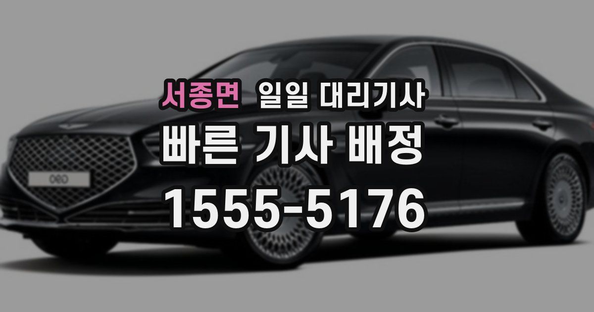 서종면 일일 대리기사