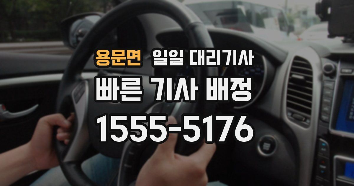 용문면 일일 대리기사