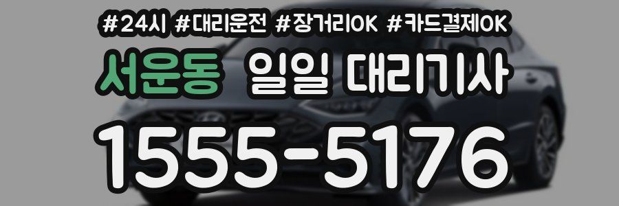 서운동 일일 대리기사
