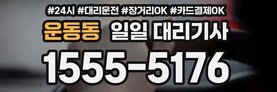 운동동 일일 대리기사