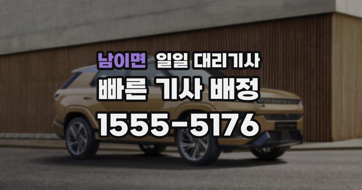 남이면 일일 대리기사
