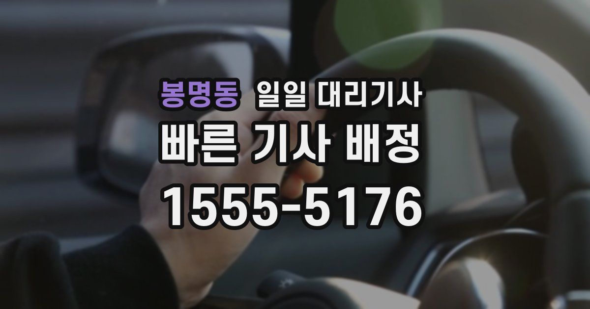 봉명동 일일 대리기사