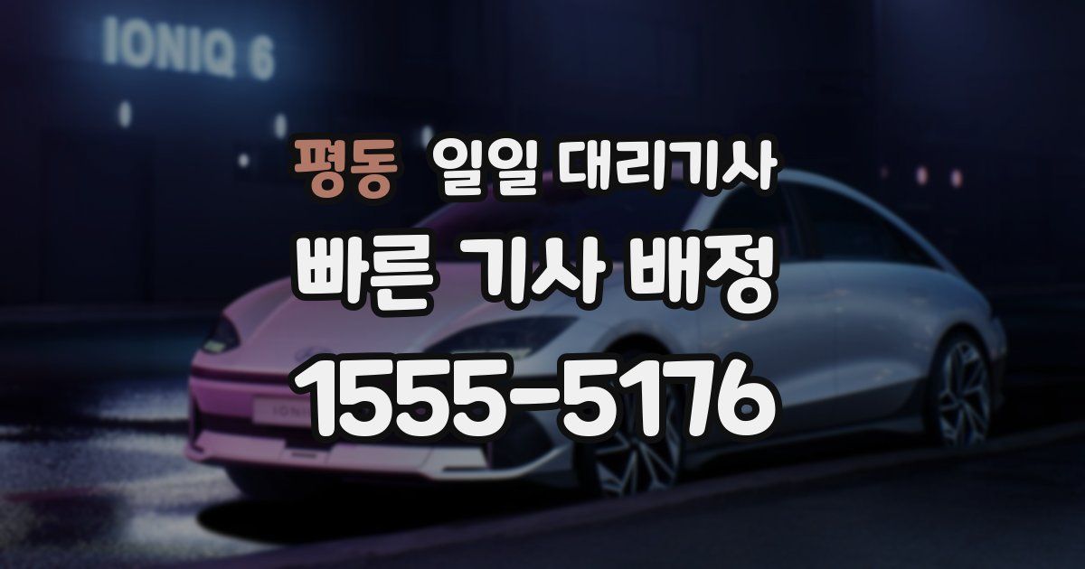 평동 일일 대리기사