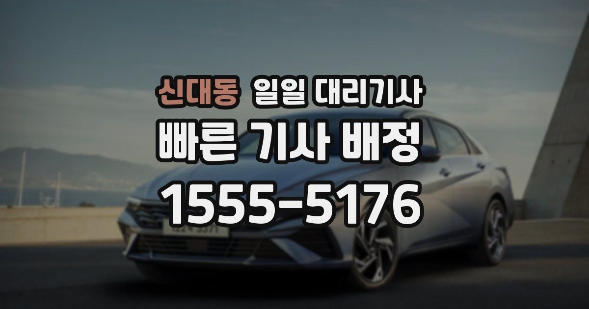 신대동 일일 대리기사