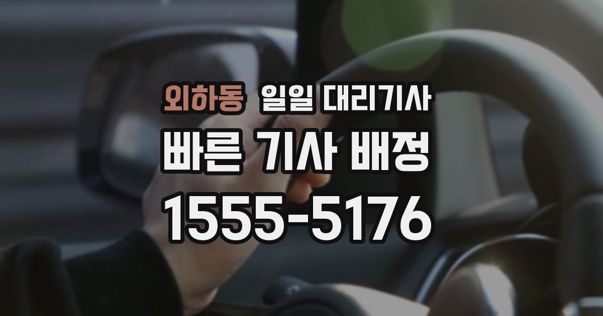 외하동 일일 대리기사