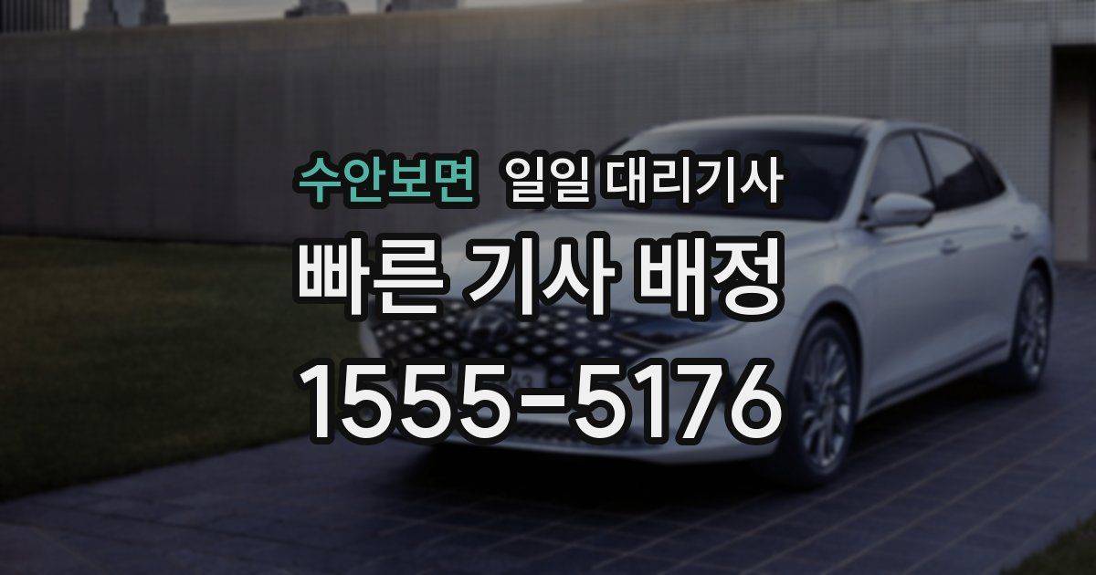 수안보면 일일 대리기사