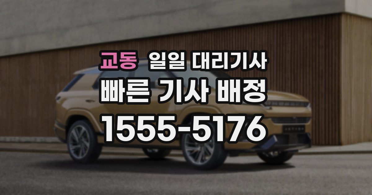 교동 일일 대리기사