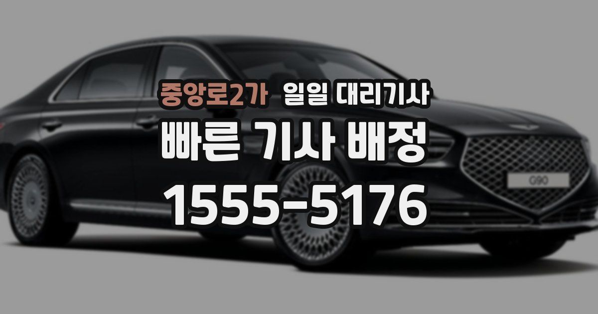 중앙로2가 일일 대리기사