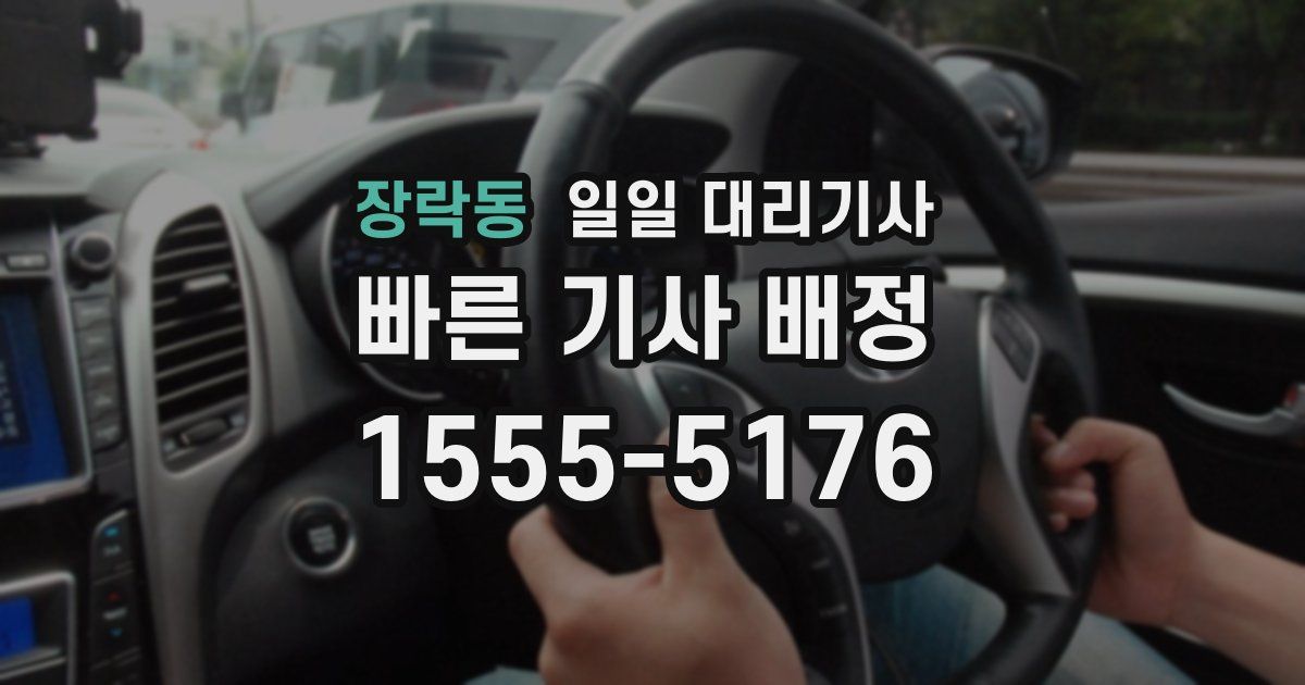 장락동 일일 대리기사