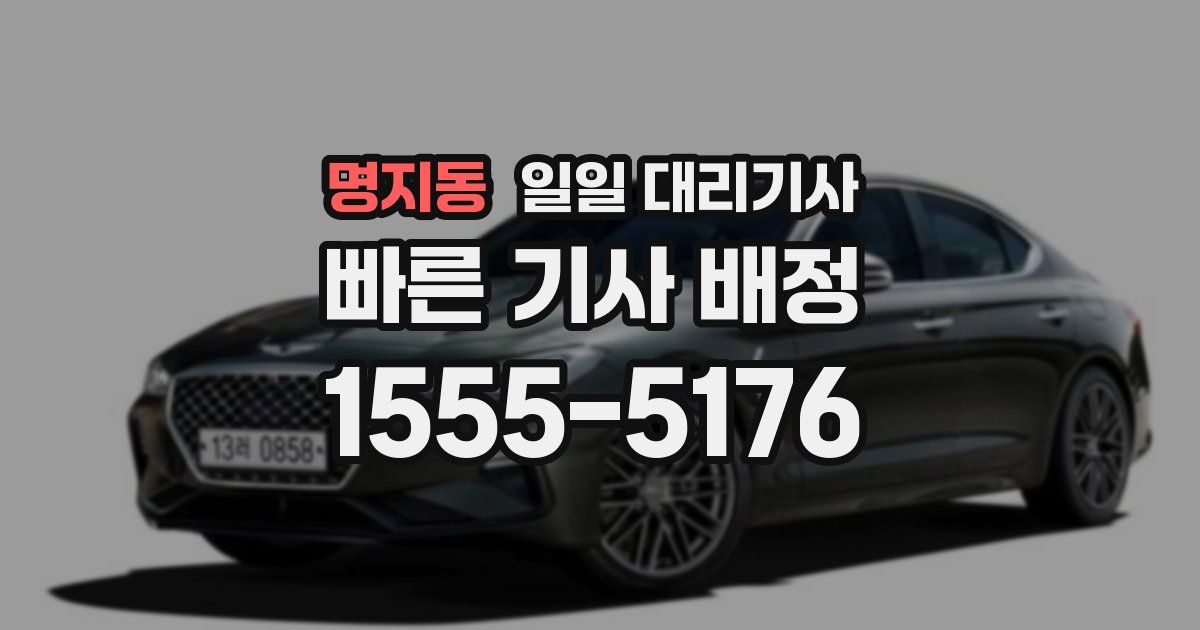 명지동 일일 대리기사