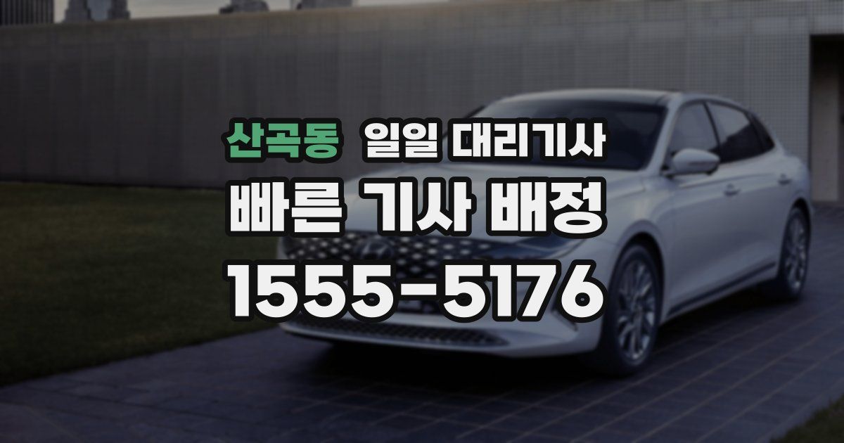 산곡동 일일 대리기사