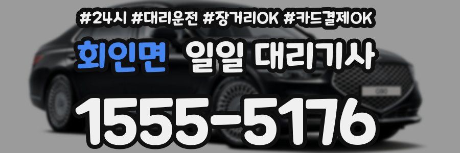 회인면 일일 대리기사