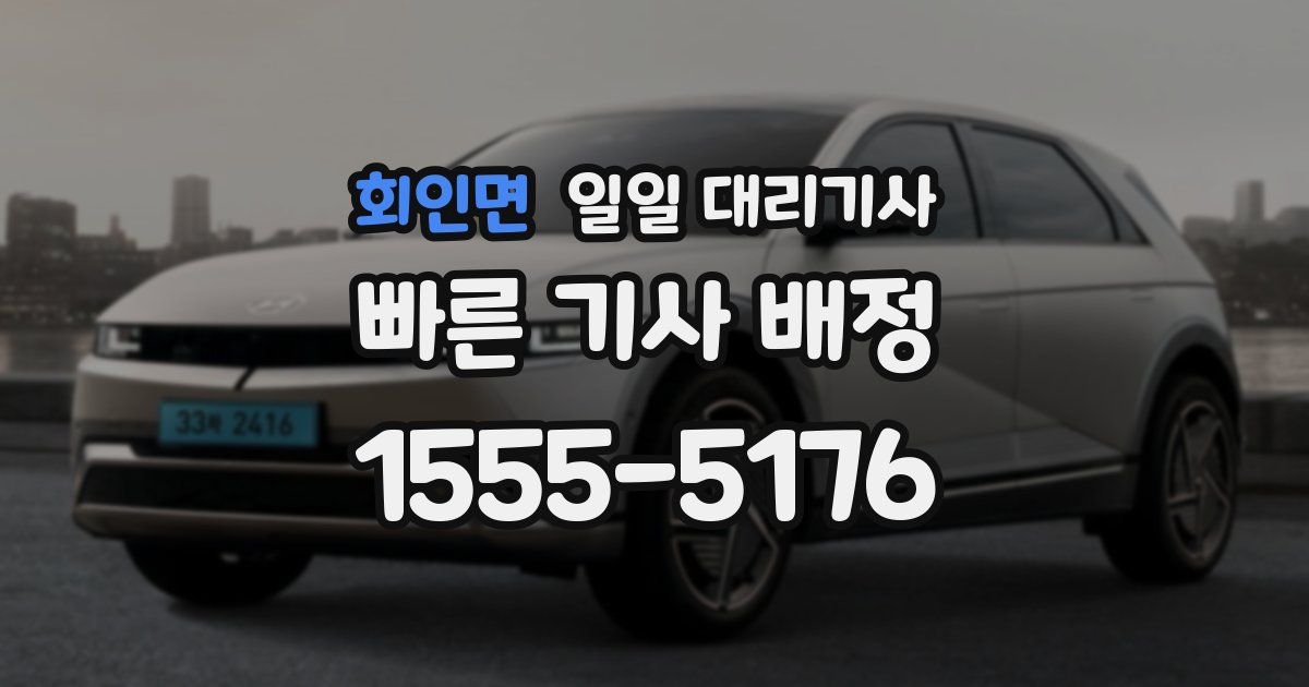 회인면 일일 대리기사