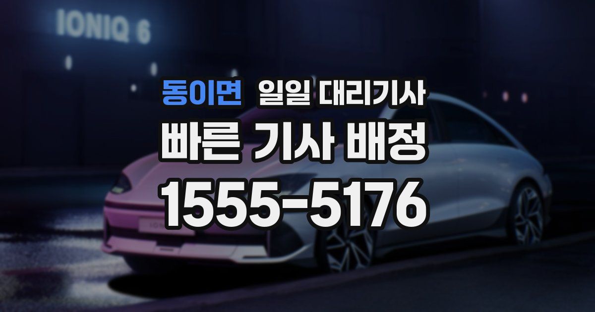 동이면 일일 대리기사