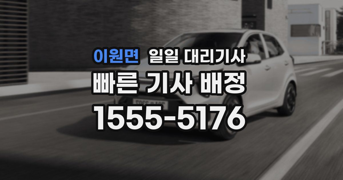 이원면 일일 대리기사