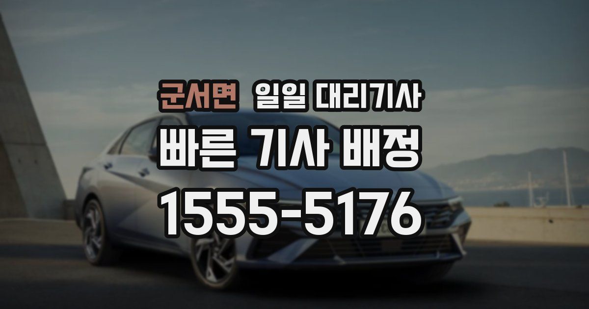 군서면 일일 대리기사