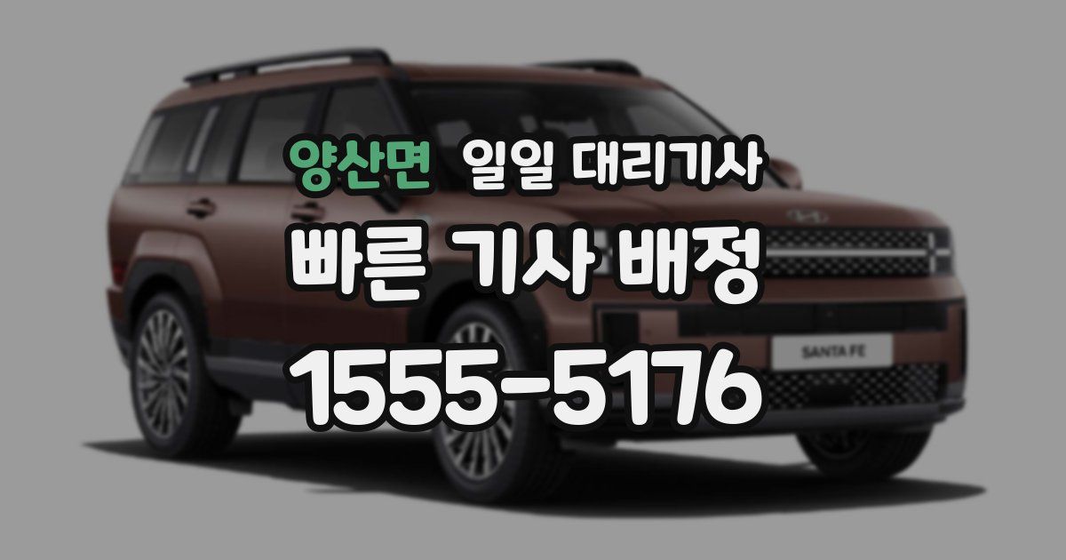 양산면 일일 대리기사