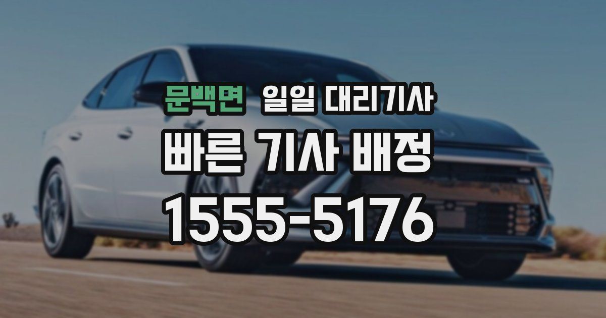 문백면 일일 대리기사