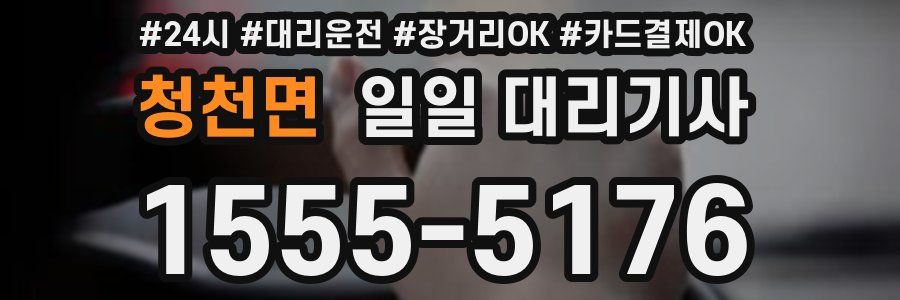 청천면 일일 대리기사