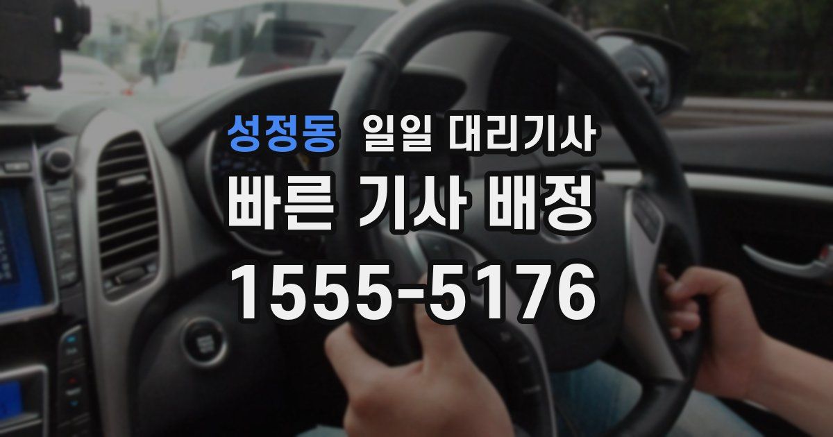 성정동 일일 대리기사