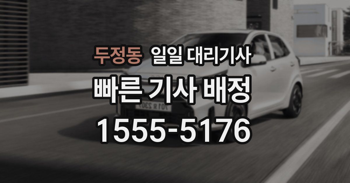 두정동 일일 대리기사