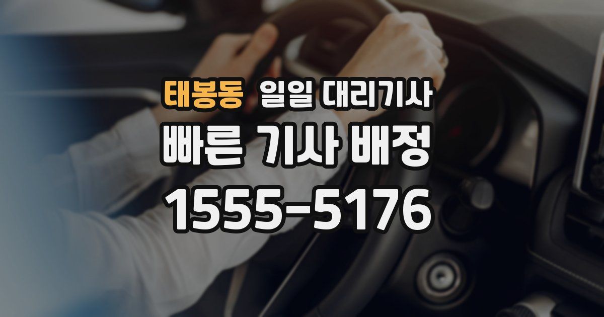 태봉동 일일 대리기사