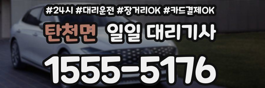 탄천면 일일 대리기사